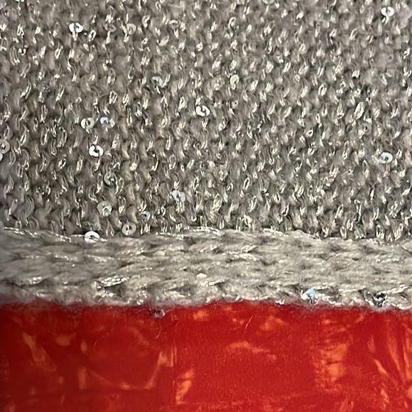 NWT Forever 21 Sequin Crew-Neck Long Sleeve Sweater, Silver Gray | S - Picture 5 of 14